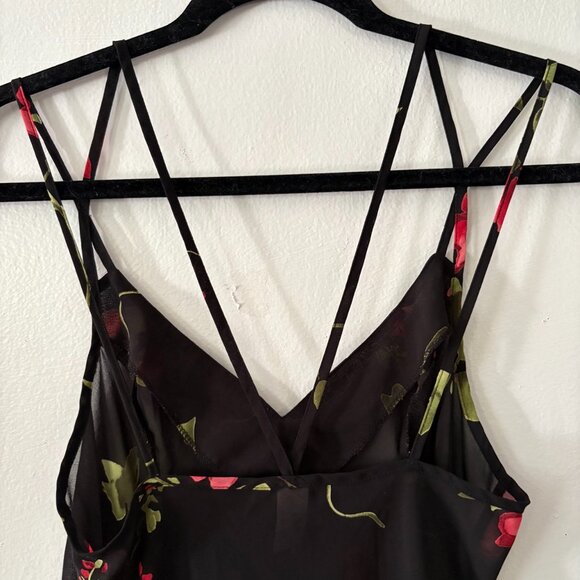 The Lingerie Collection Black Floral Slip Dress - Picture 6 of 7